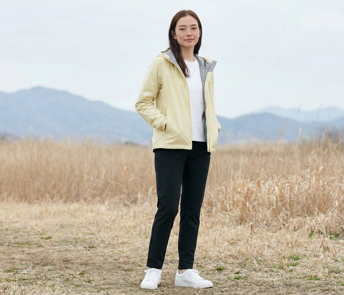 재킷의 착장 비율이 반영된 생성 결과