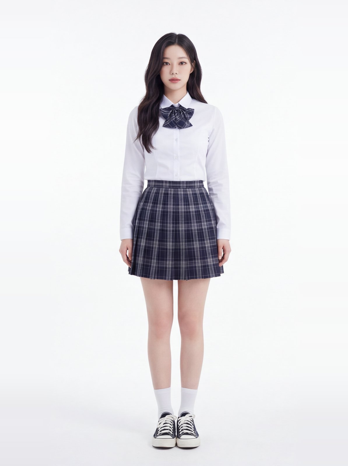 여학생 교복 호리즌 룩북 정면 컷