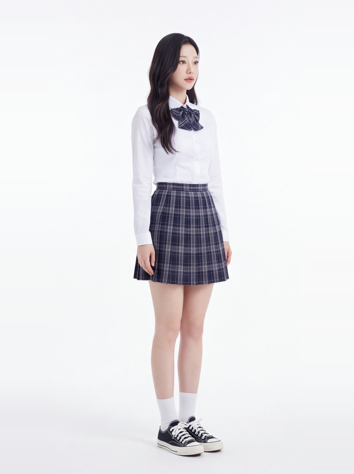 여학생 교복 호리즌 룩북 측면 컷 1