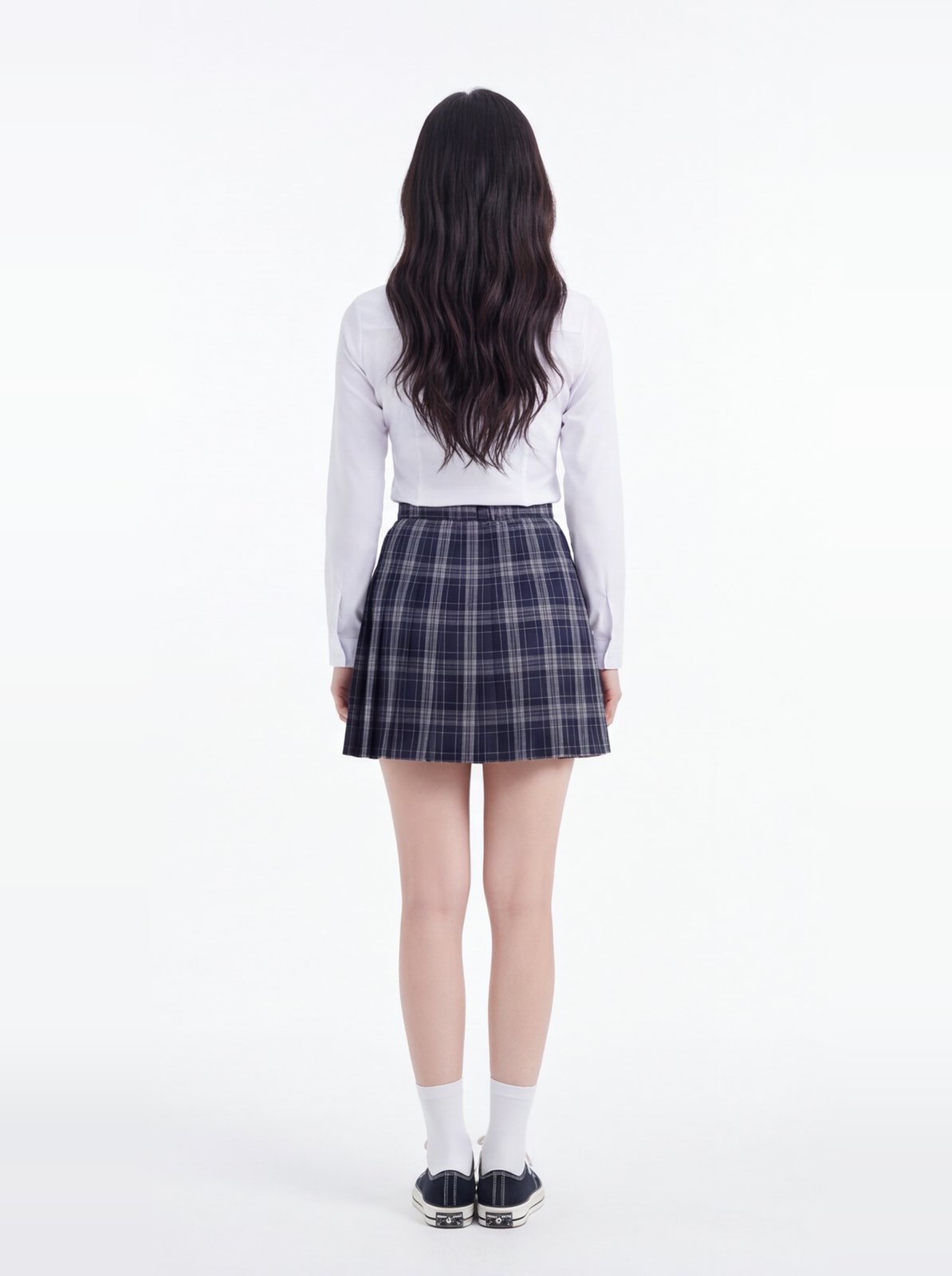 여학생 교복 호리즌 룩북 후면 컷