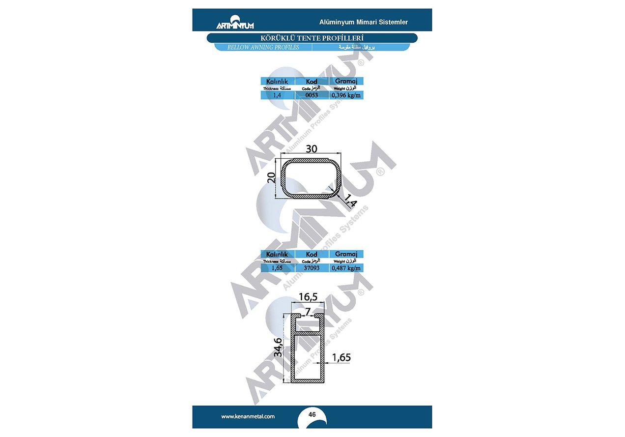 Awning Profiles