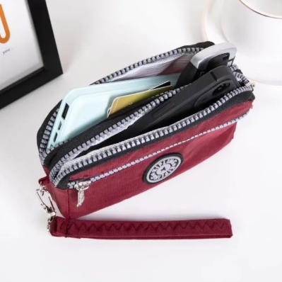 Cocosale 3zipper wristlet clutches handbag pouch coin purse