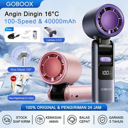 GOBOOX 100-Speed Kipas Angin Mini Portable Turbo