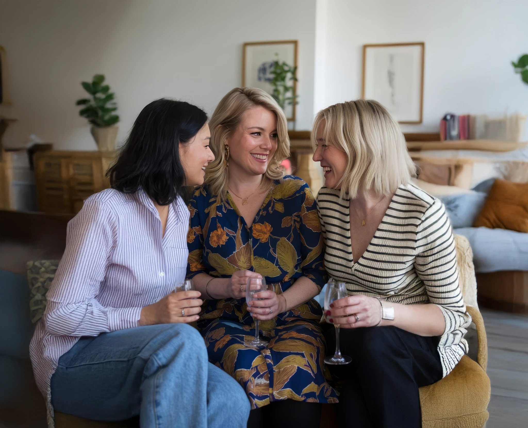 Women chatting at social event