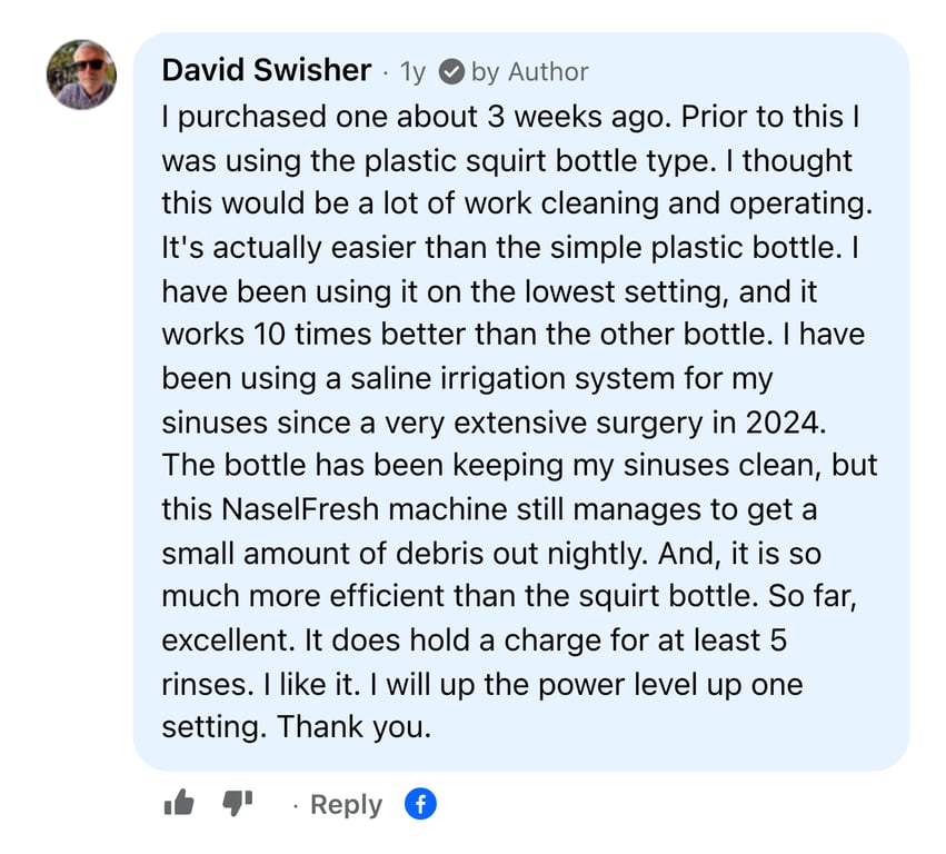Facebook comment from David Swisher