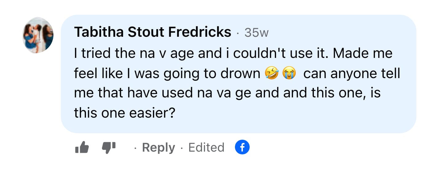 Facebook comment from Tabitha Stout Fredricks