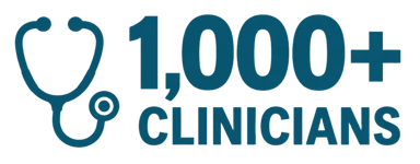 1,000+ clinicians