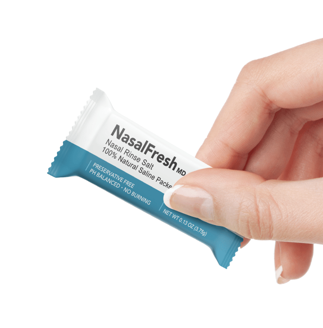 Add 1-2 Nasal Rinse Salt Packets