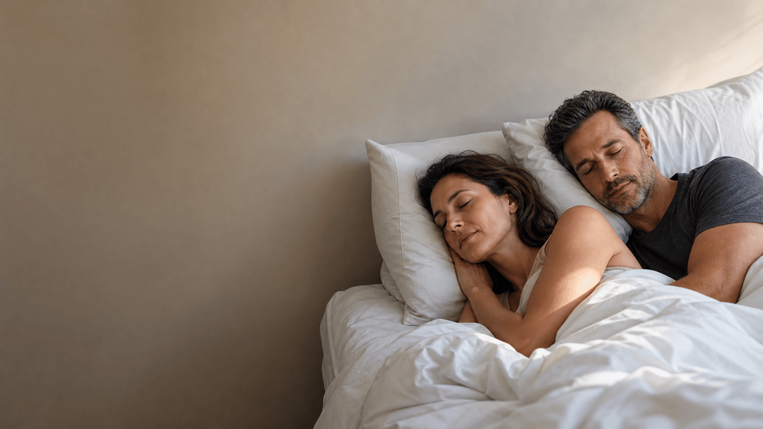 A couple sleeping soundly through the night