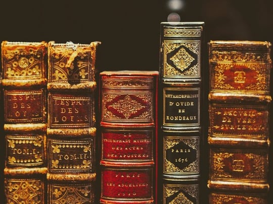 Collection of old historic books