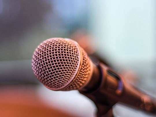 Microphone in a microphone stand