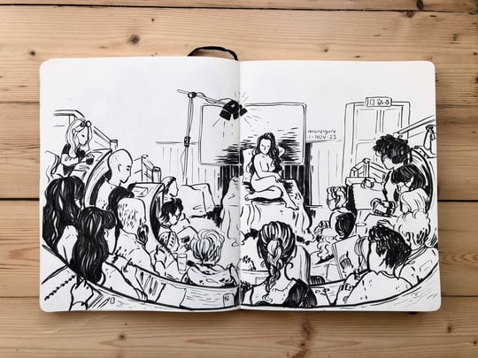 Life drawing at Summerhall, United Kingdom, 2025