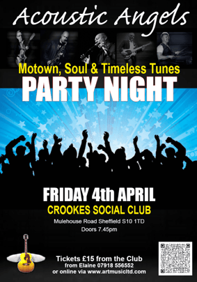 John Reilly with the Acoustic Angels - Party Night - Motown, Soul and Timeless Tunes !!