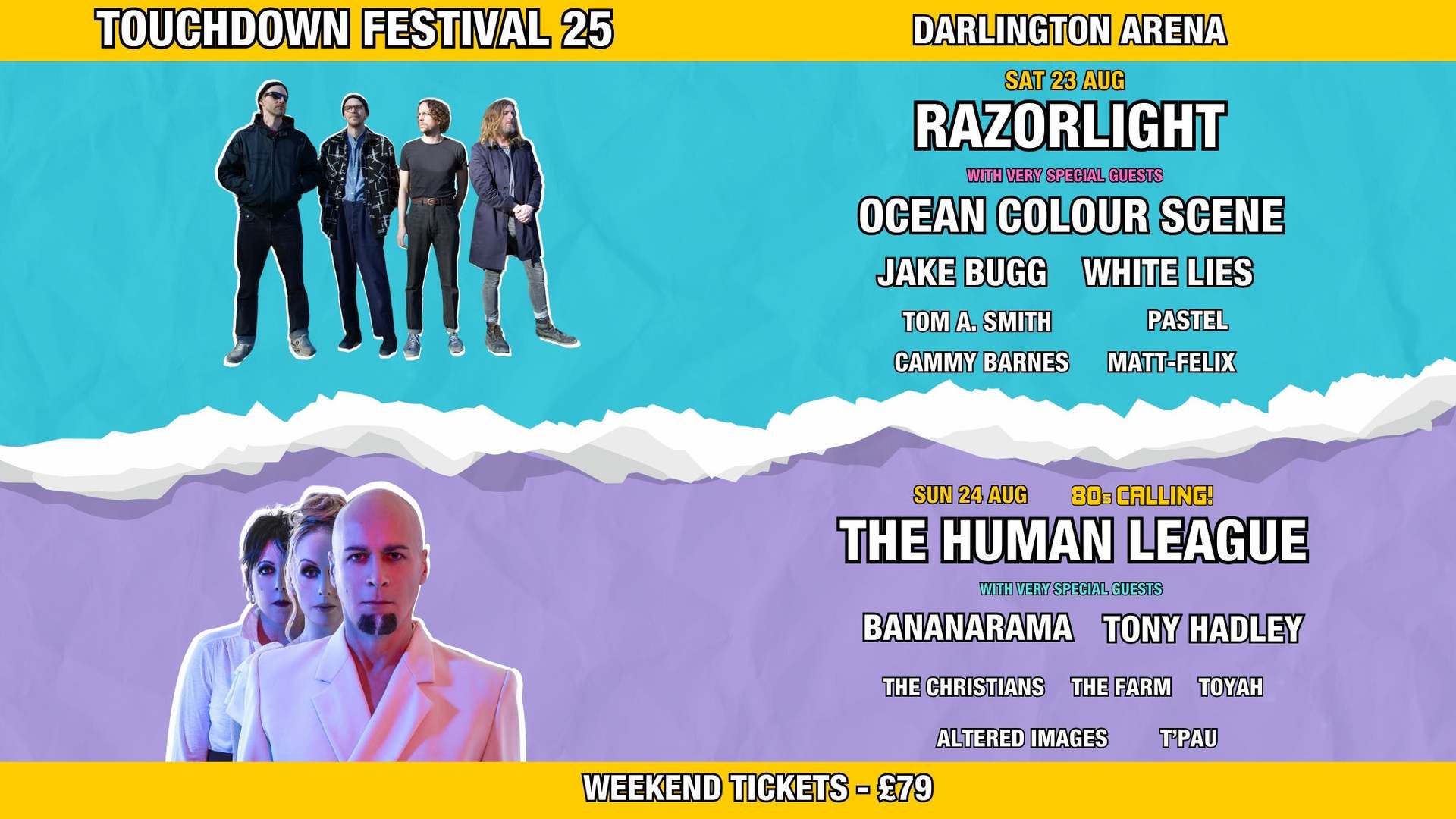 Touchdown Festival, Razorlight, The Human League, United Kingdom, 2025