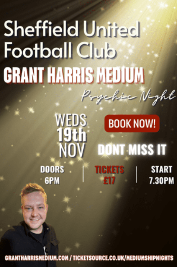 Psychic Night at Sheffield United Football Club, With Grant Harris Medium, United Kingdom, 2025