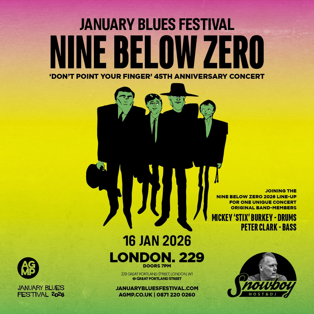 January Blues Festival: Nine Below Zero, United Kingdom, 2026
