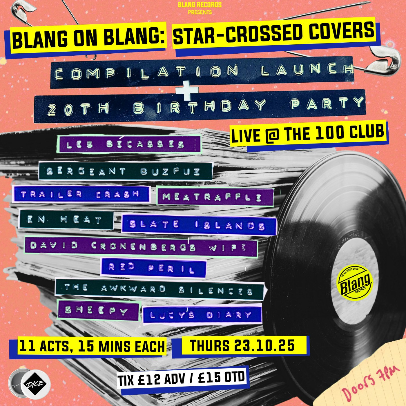 Blang Records 20th Birthday Party & Lp Launch, United Kingdom, 2025