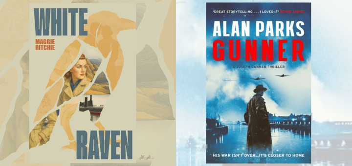White Raven and Gunner: Maggie Ritchie and Alan Parks with Russel McLean