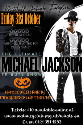 Halloween Fancy Dress with Mitchell Thompson as Michael Jackson