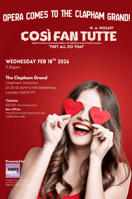 Merry Opera comes to the Clapham Grand! - Mozart's Cos fan tutte