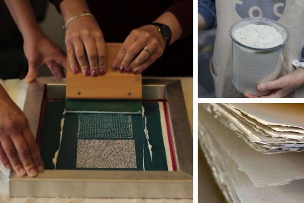 Eco-Flock Printing on Handmade Paper