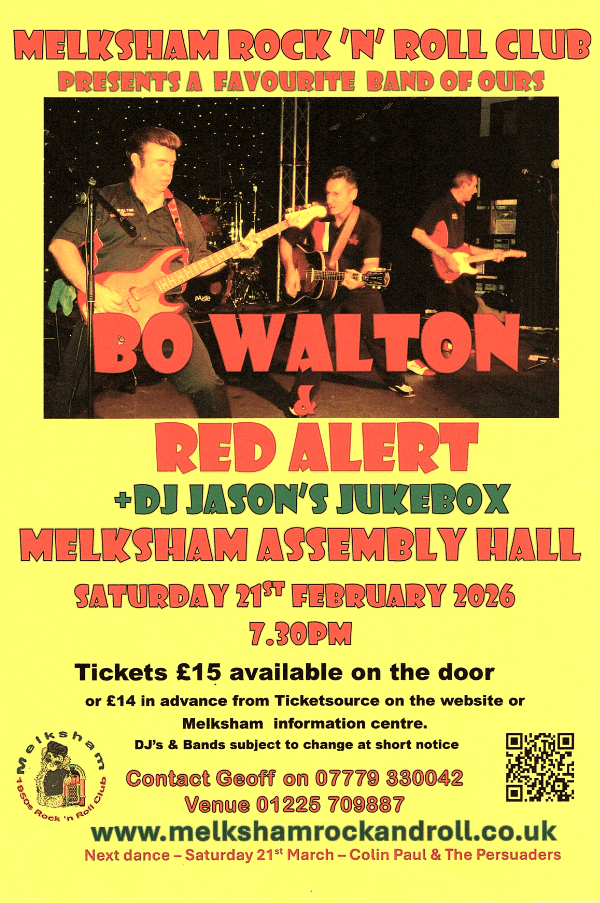 Bo Walton at Melksham Rock'n'Roll Club, United Kingdom, 2026