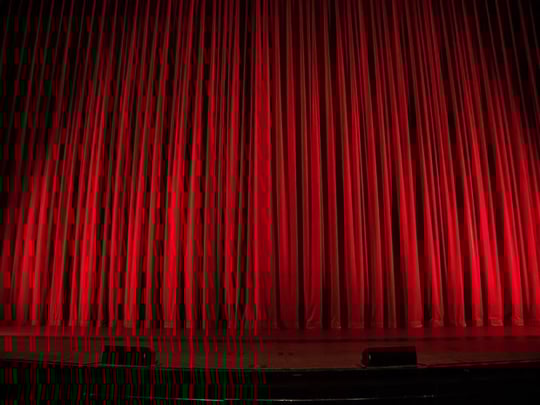 Red theatre curtain