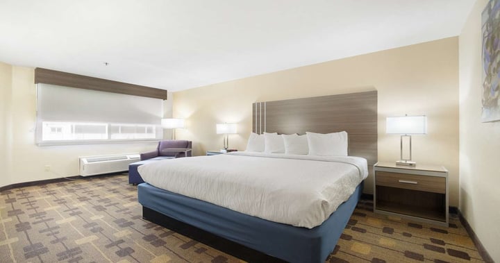 King suite with fireplace