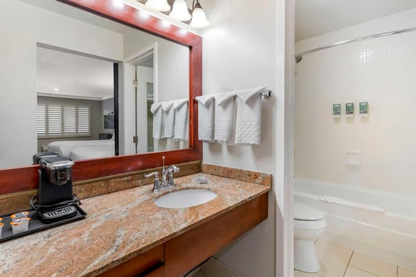 2 Queen and Deluxe King Guest Bathrooms