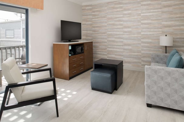 Living area with Balcony