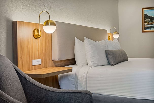 King with Fireplace and Balcony