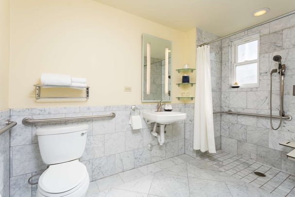 One Twin Bed Roll-In Shower