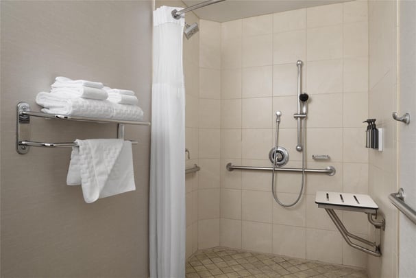 ADA Roll-In Shower with Bench