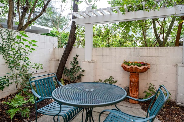 Queen with Living Area, Sofabed, Fireplace, and Patio