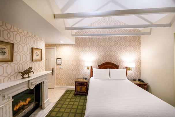 Queen Guest Room with Fireplace