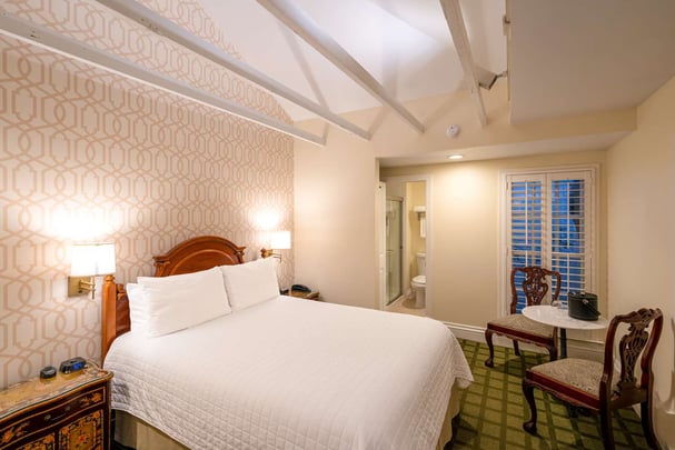 Queen Guest Room with Fireplace