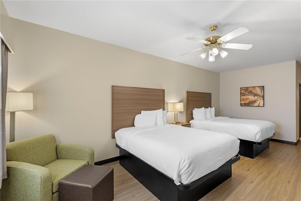 2 Queen Beds - 1 Bedroom w/ 2 Sofa beds