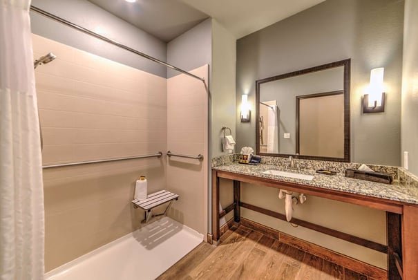Handicap Accessible Bathroom with Roll-In Shower
