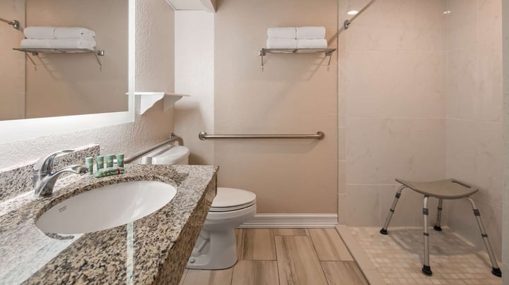 ADA Bathroom Roll In Shower