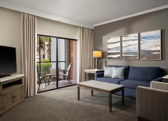 Two Bedroom Villa Living Room at Caribe Royale Orlando