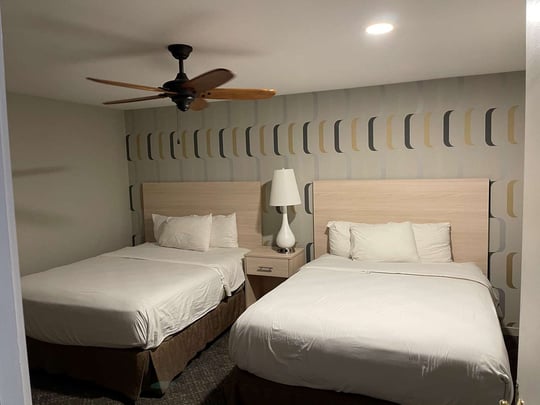 Newly renovated Four Queen Bed Suite