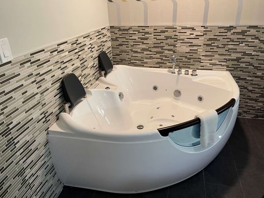 Enjoy our newly renovated King Room with Jetted Tub