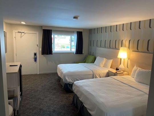 Newly renovated Two Queen Room with Outdoor Pool