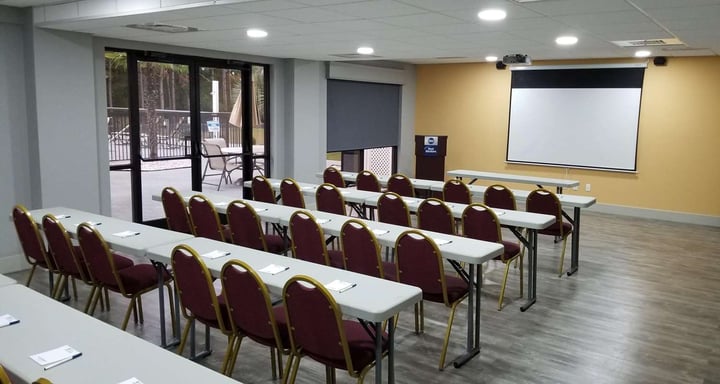 Need to book a meeting?  Ask at the Front Desk