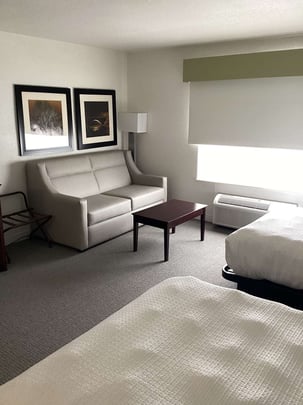 Two Full Sized Beds Suite with Sofa