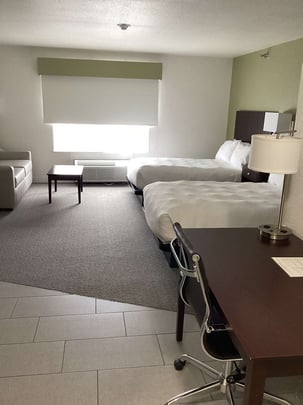 Two Full Sized Beds Suite with Sofa