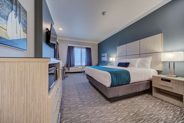 King Sofa Fireplace bedroom