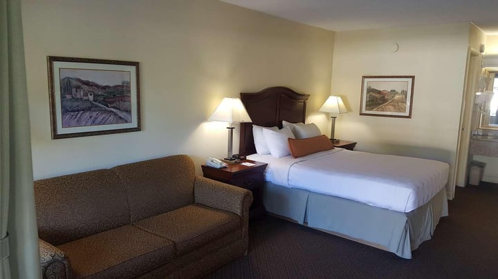 Queen Bed Room with pull out queen bed sofa couch