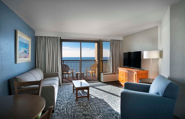 Oceanfront Suite with King Bed and Full Kitchen