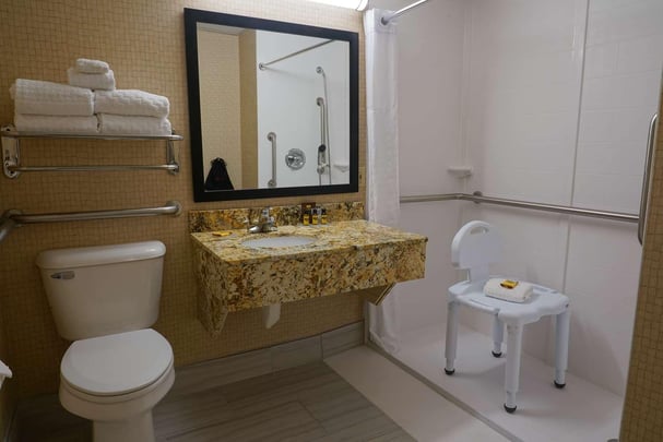 Mobility Accessible Bathroom with Roll-in Shower